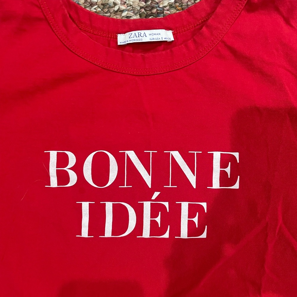 Zara Woman Red Tee Shirt